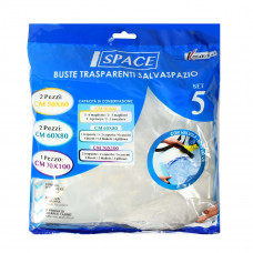 SET 5 BUSTE SALVASPAZIO SPACE TRASP (6pz)